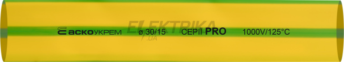 Термоусаджувальна трубка 30,0/15,0 шт. (1м) жовто-зелена серії PRO(A0150040588)