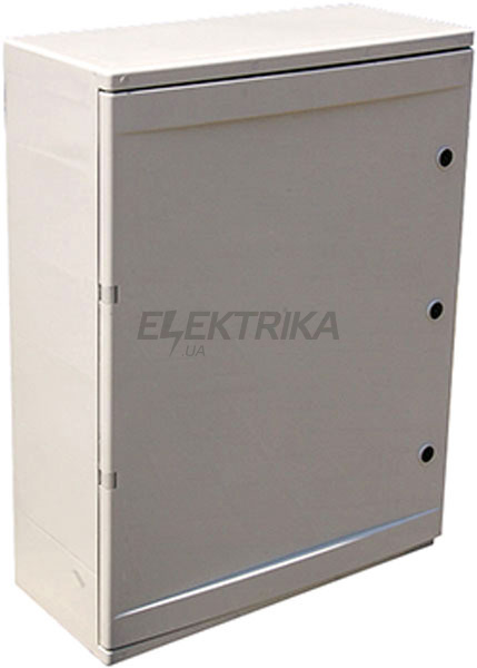Шафа удароміцна з АБС-пластику e.plbox.400.500.175.54m.blank 400х500х175мм IP65 з панеллю під 54 модулі