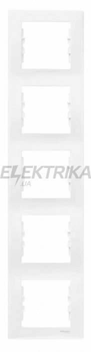 Рамка 5-постова вертикальна Schneider Electric Sedna біла (SDN5801521)