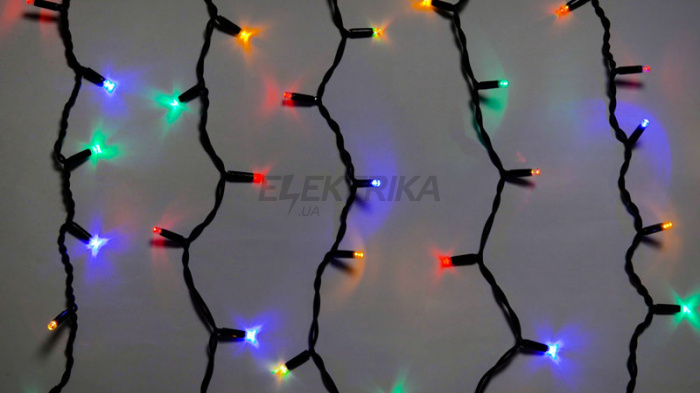 Гірлянда зовнішня DELUX ICICLE 108LED 2x1m 27 мульти/чорний IP44 EN (90012950)