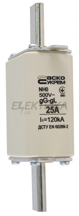 Запобіжник ножовий плавкий АСКО-УКРЕМ NH0 25A gG (A0050010018)