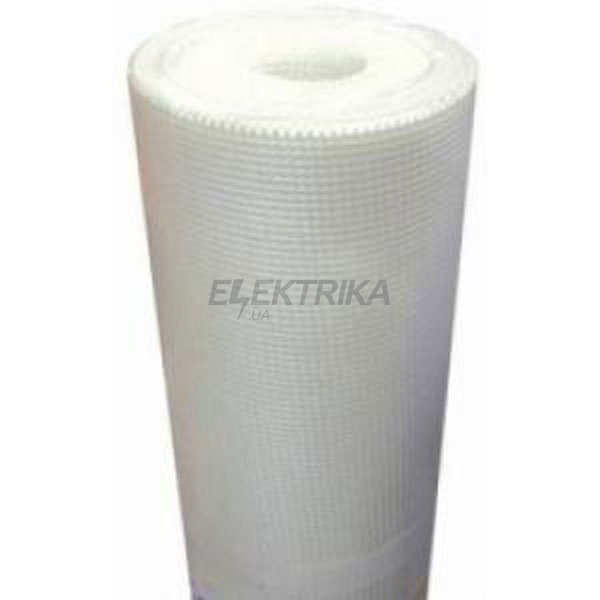 Сітка склотканина фасадна bn.fg.d110.1.50.2,5x2,5.white, 110 г/кв.м, 1х50м, комірка 8х8мм, біла