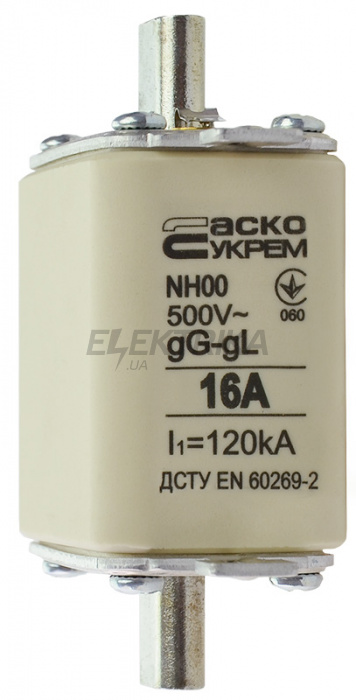 Запобіжник ножовий плавкий АСКО-УКРЕМ NH00 16A gG (A0050010008)