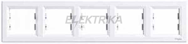 Рамка горизонтальна 5 постів Schneider Electric Asfora білий (EPH5800521)