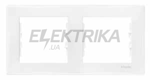 Рамка 2-постова горизонтальна Schneider Electric Sedna біла (SDN5800321)