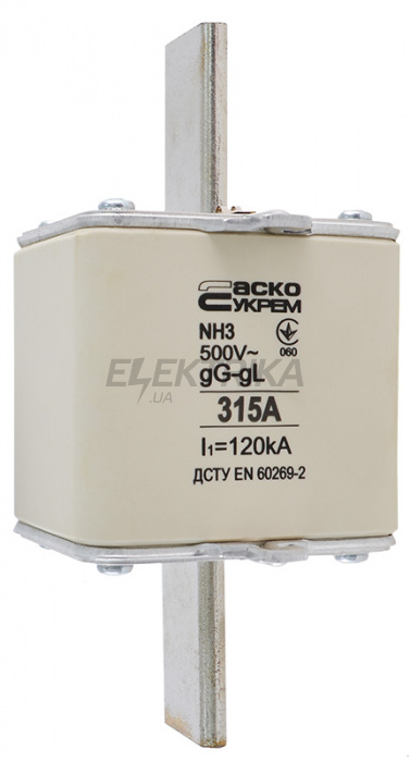 Запобіжник ножовий плавкий АСКО-УКРЕМ NH3 315A gG (A0050010038)