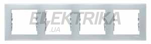 Рамка 4-постова горизонтальна Schneider Electric Sedna сірий (SDN5800733)