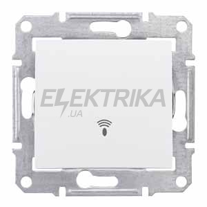 Вимикач 1-кнопковий кнопковий із символом "дзвінок" Schneider Electric Sedna білий (SDN0800121)