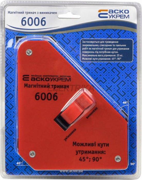Магнітний тримач з перемикачем АСКО-УКРЕМ 6006 (A0200020102)