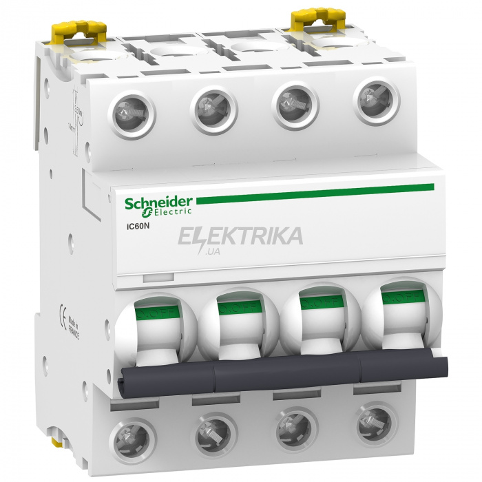 Автоматичний вимикач Schneider Electric iC60N B 6A 4P A9F78406