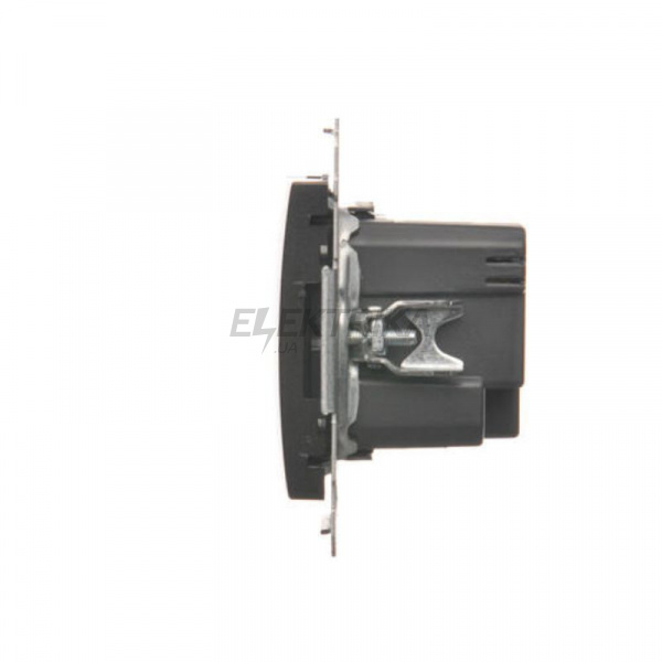 Розетка Simon 54 USB заряджання, подвійна, 2.1А, чорний мат (DC2USB.01/49)