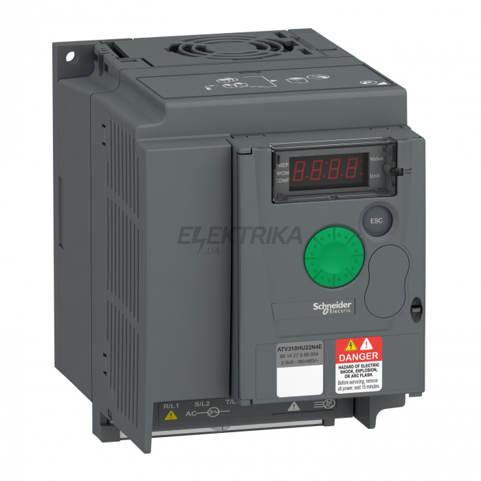 Привід із регульованою частотою обертання Schneider Electric variable speed drive ATV310, 2.2 kW, 3 hp, 380...460 V, 3 phase ATV310HU22N4E