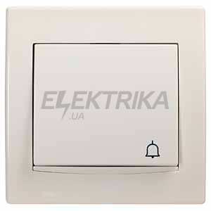 Кнопка "дзвінок" з підсвічуванням Anya, слонова кістка, Schneider Electric