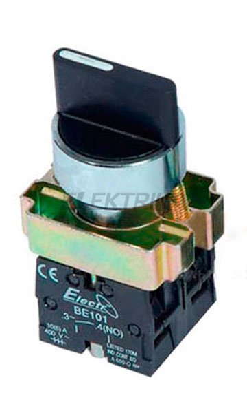 Кнопка ВD33 3-х позиційний перемикач, 29mm, NO+NC