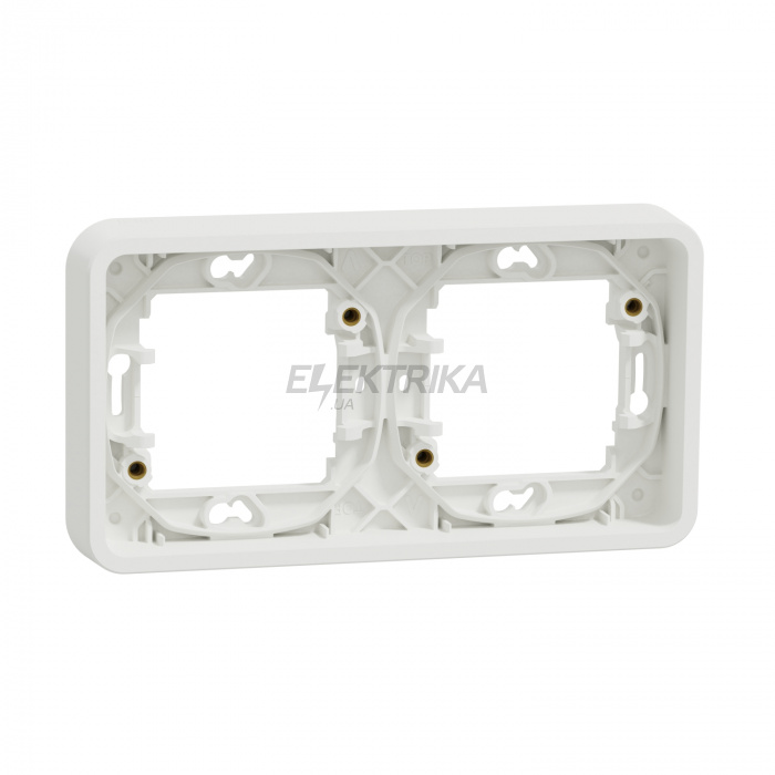 Монт. рама Schneider Electric Mureva Styl - fixing frame - 2 gangs - horizontal - white MUR39101
