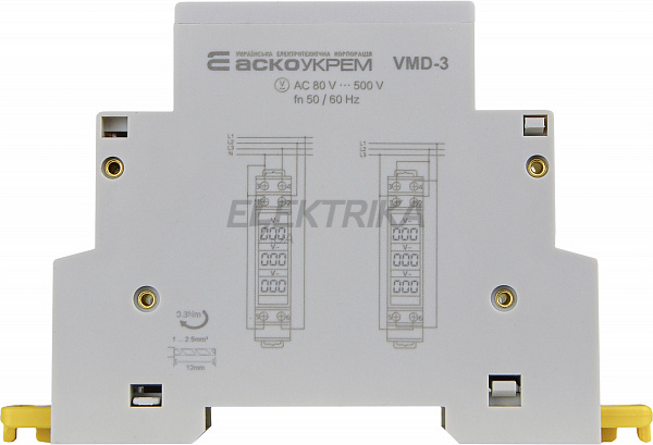 Вольтметр модульний цифровий трифазний VMD-3 (AC 80-500 V) (A0010250002)