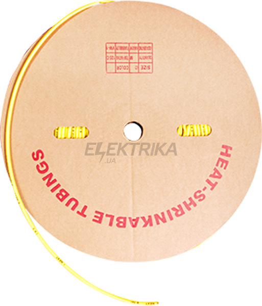 Трубка термоусаджувальна e.termo.stand.roll.4.2.yellow, 4/2, 200м, жовта